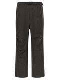 Brown Polyester Casual Pants
