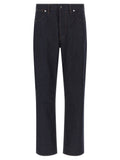 Blue Cotton Straight-Leg Jeans