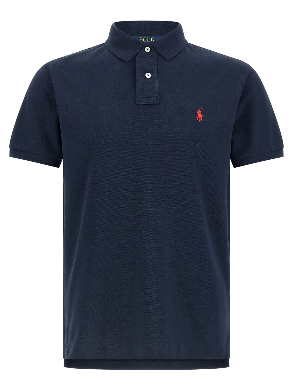 Blue Cotton Polo Shirt