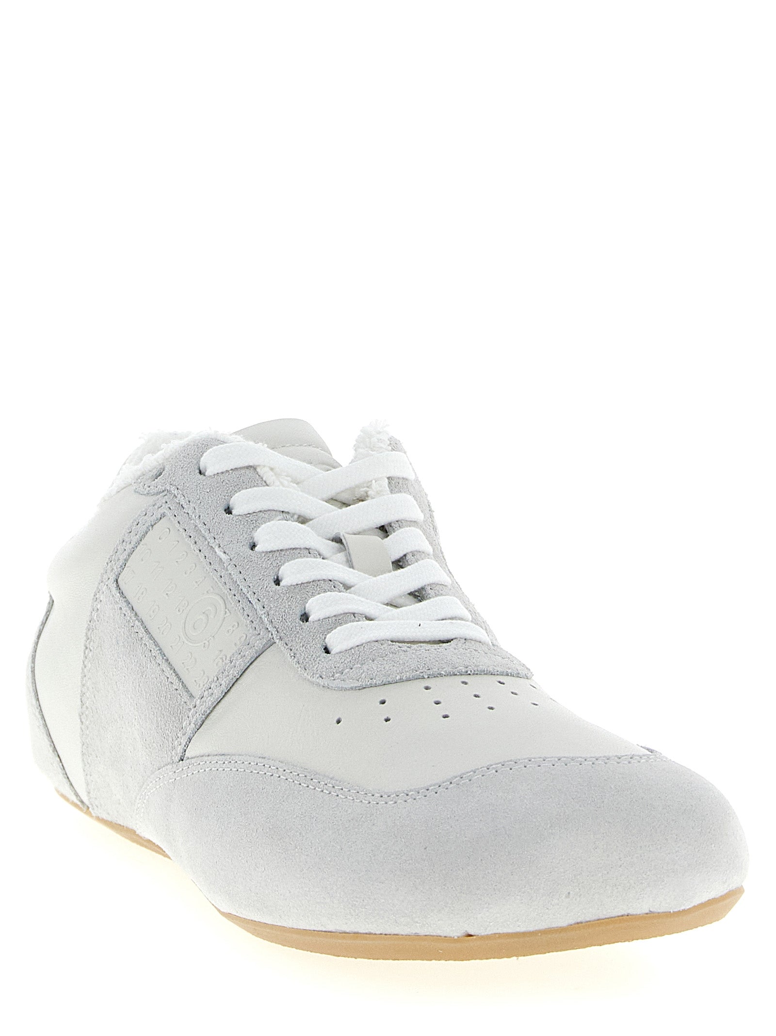 White Calfskin Athletic Sneakers