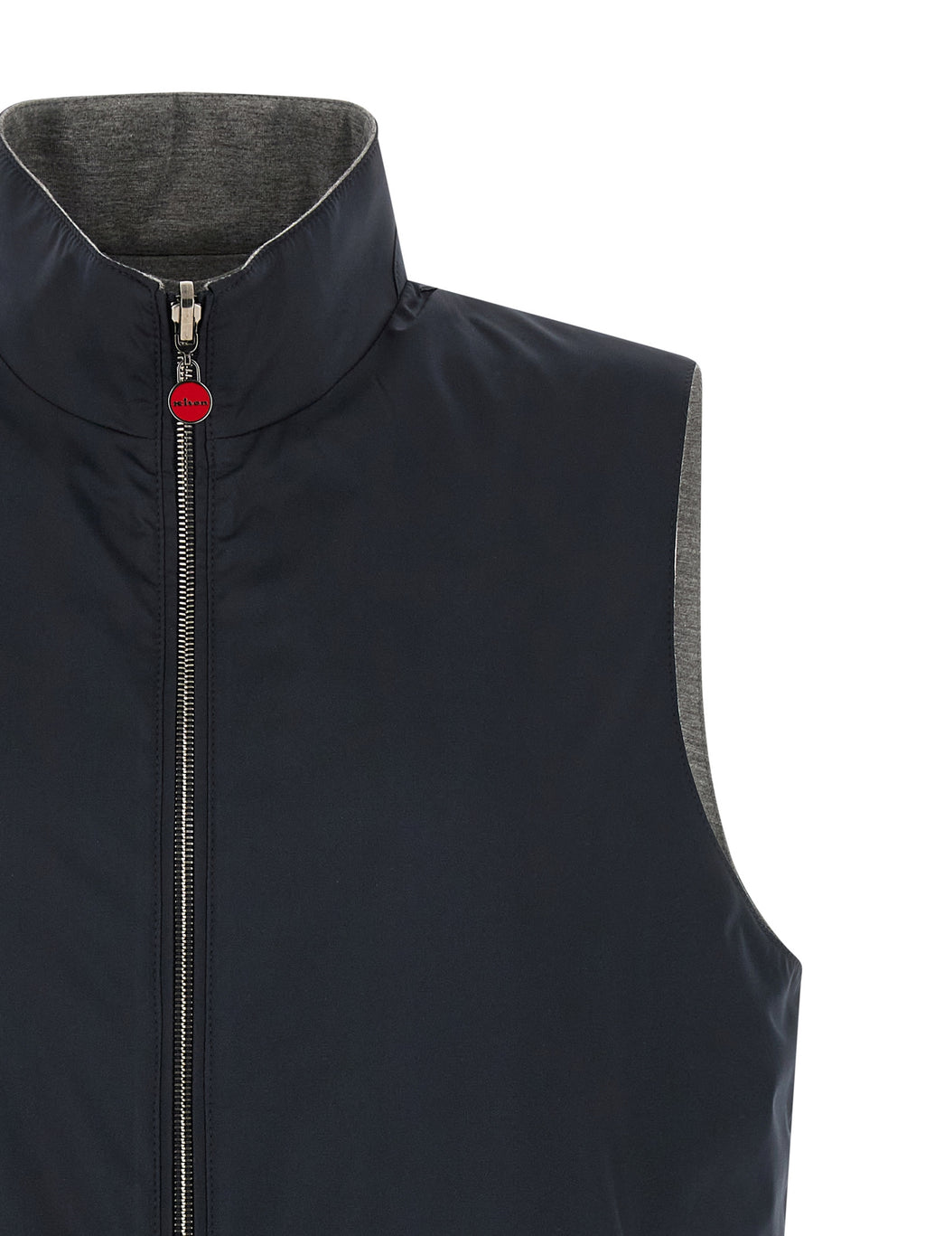 Blue Cotton Sleeveless Jacket