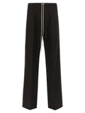 Black Cotton Casual Pants