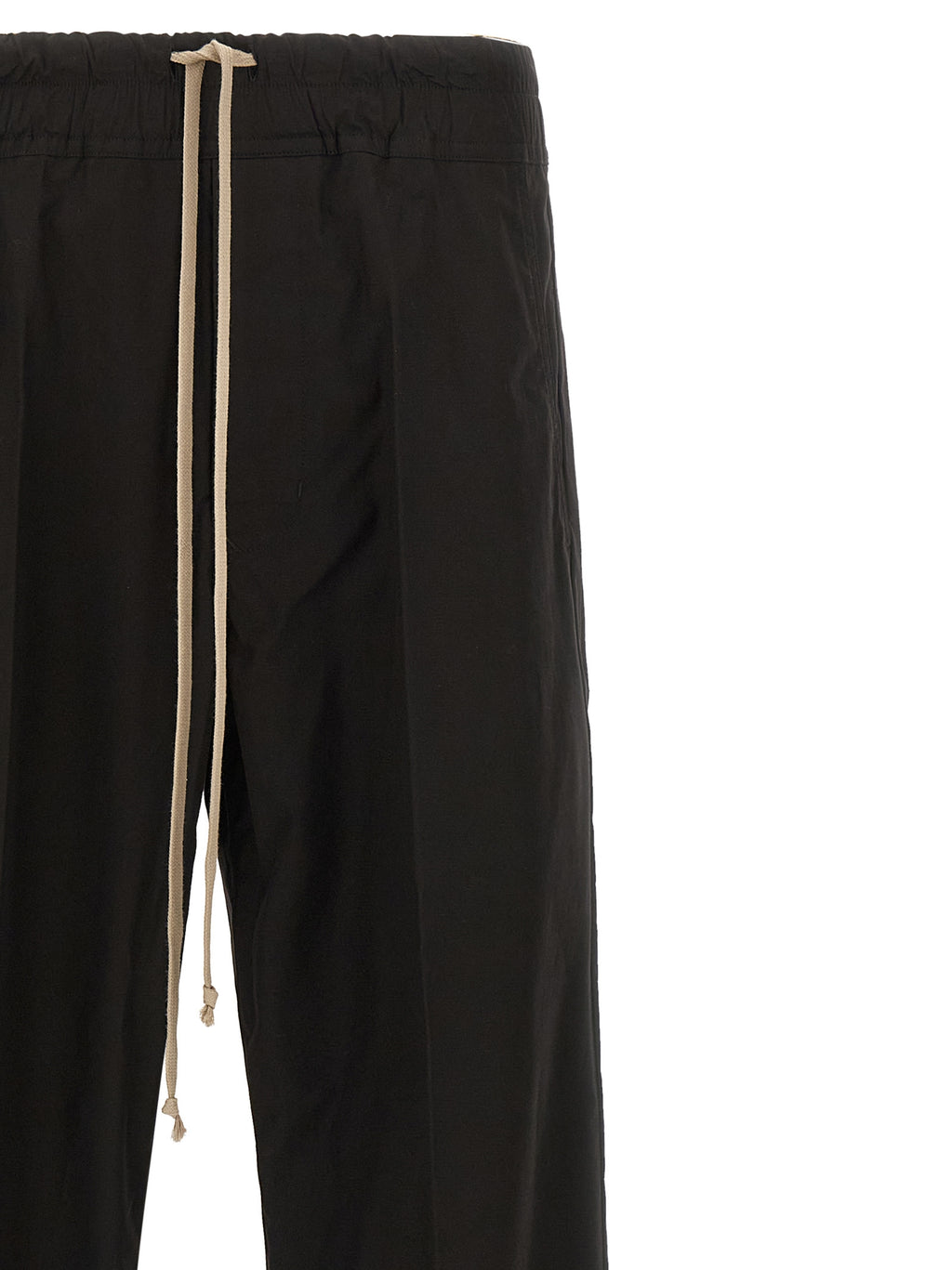 Black Cotton Casual Pants