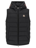 Black Polyester Sleeveless Jacket