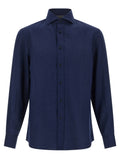 Blue Linen Blouse