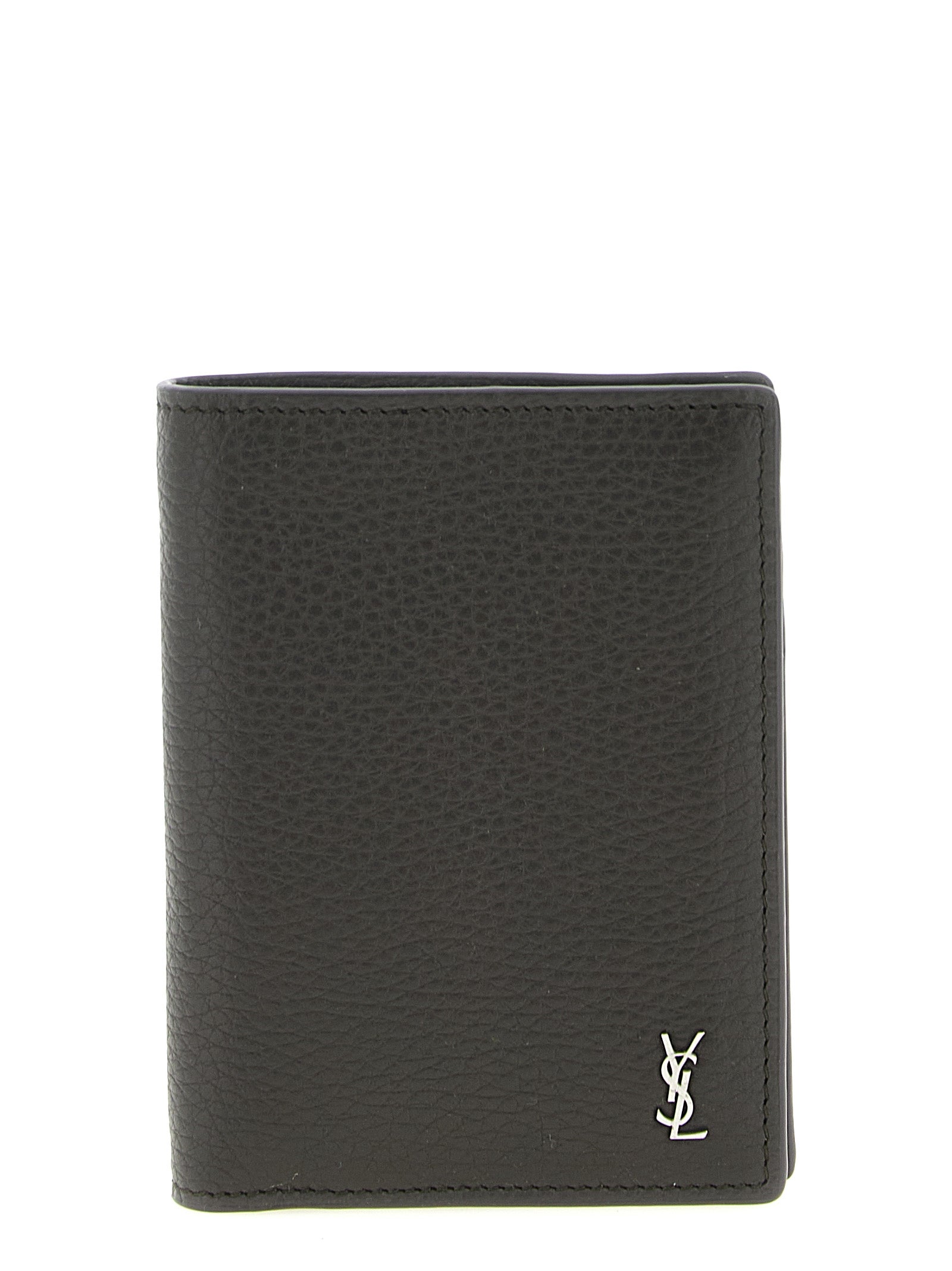 Brown Calfskin Leather Wallet