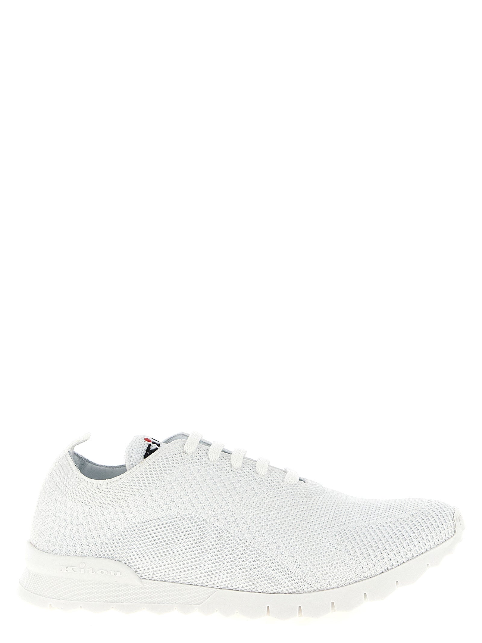 White Cotton Athletic Sneakers