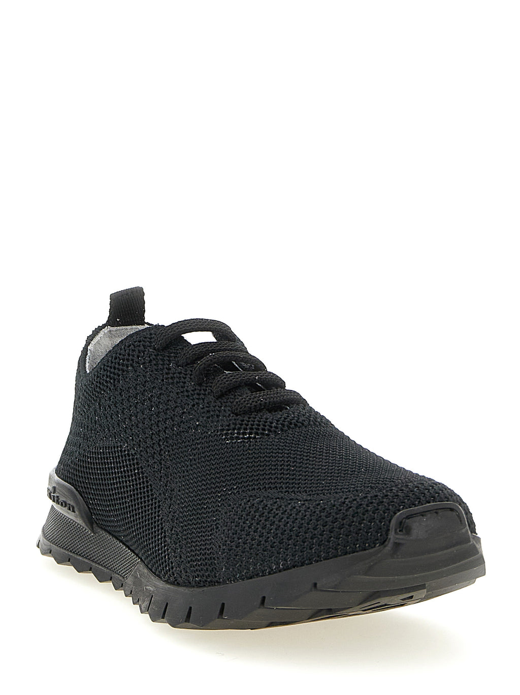Black Cotton Athletic Sneakers