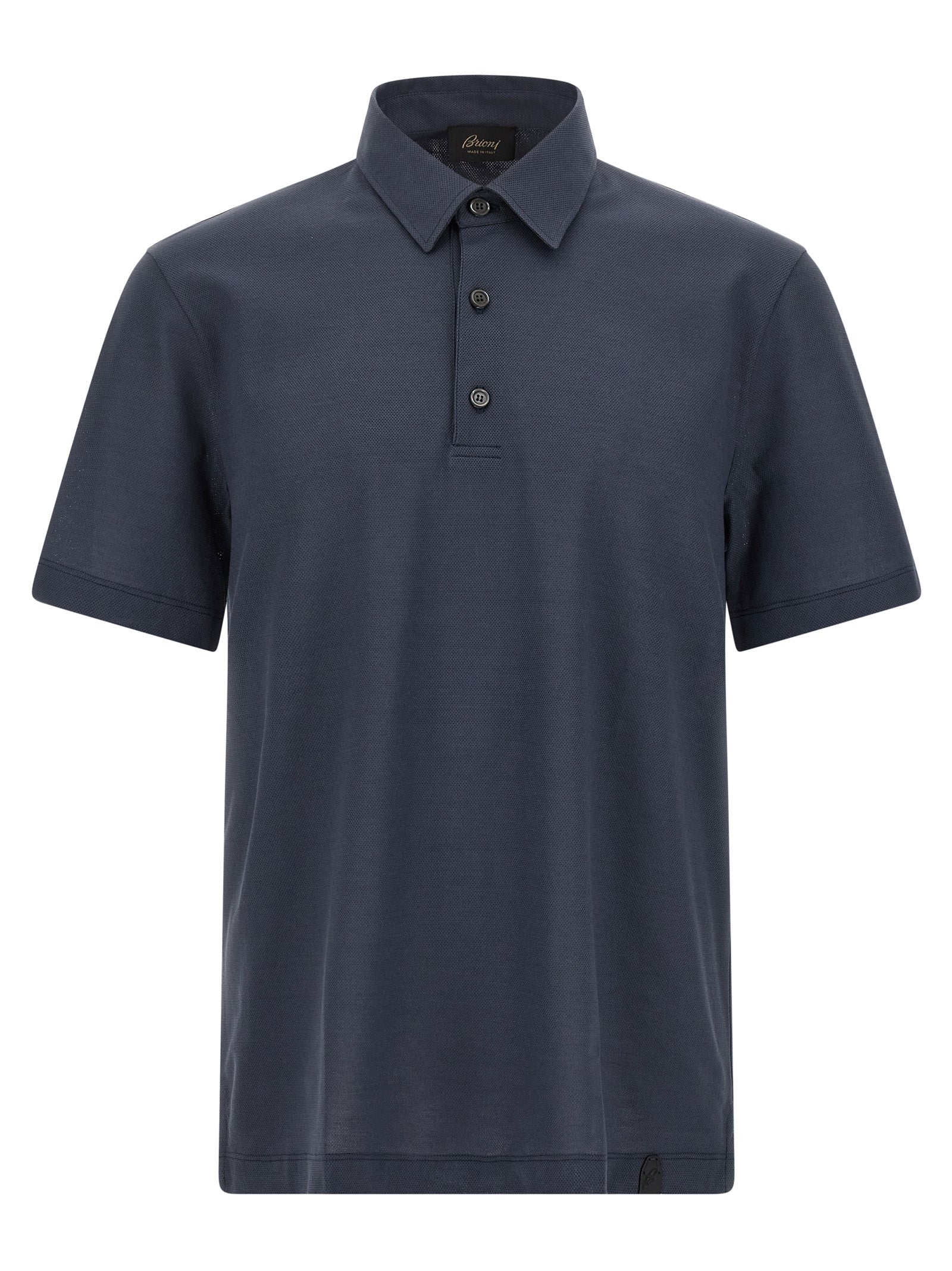 Blue Cotton Polo Shirt