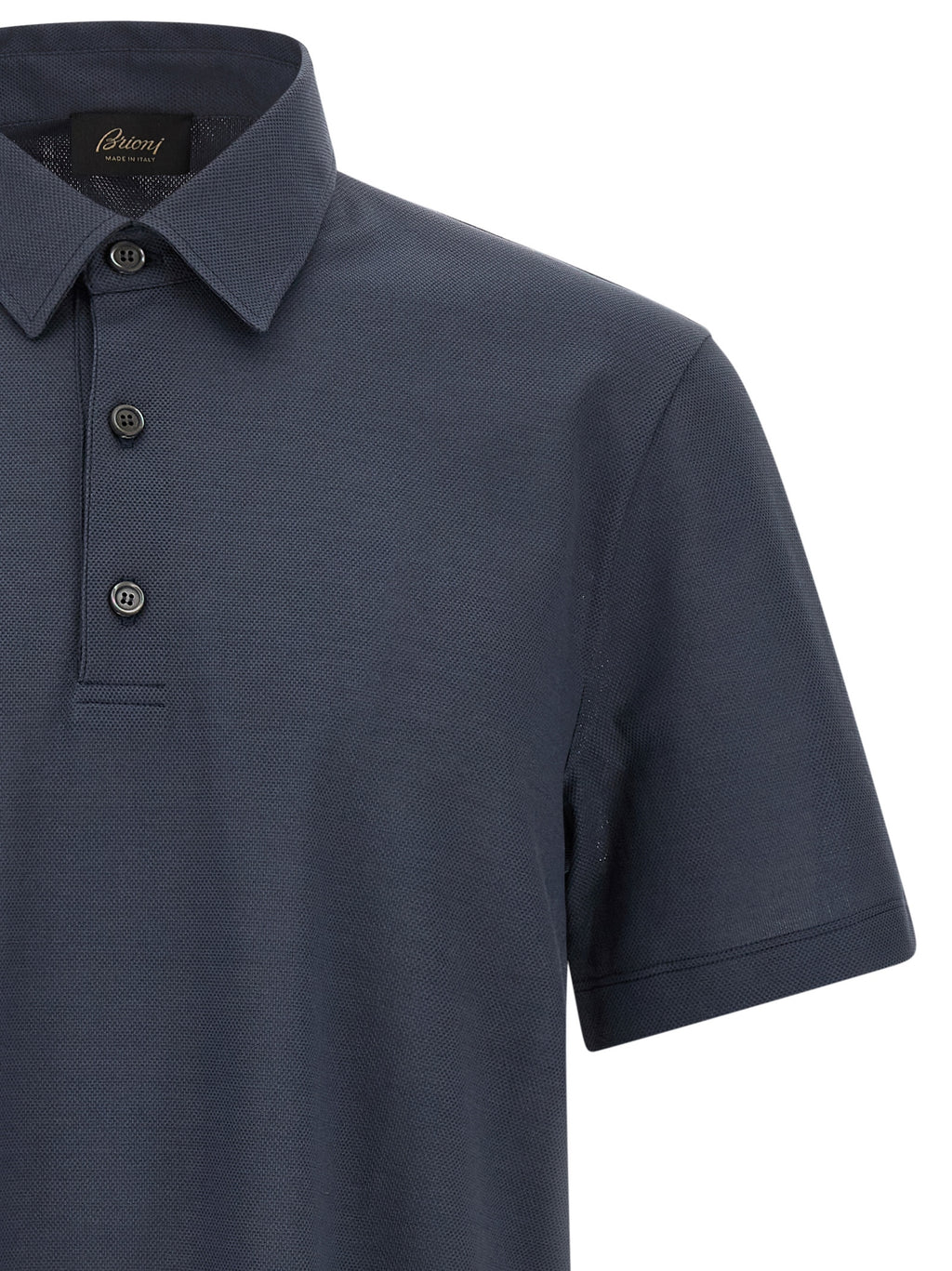 Blue Cotton Polo Shirt