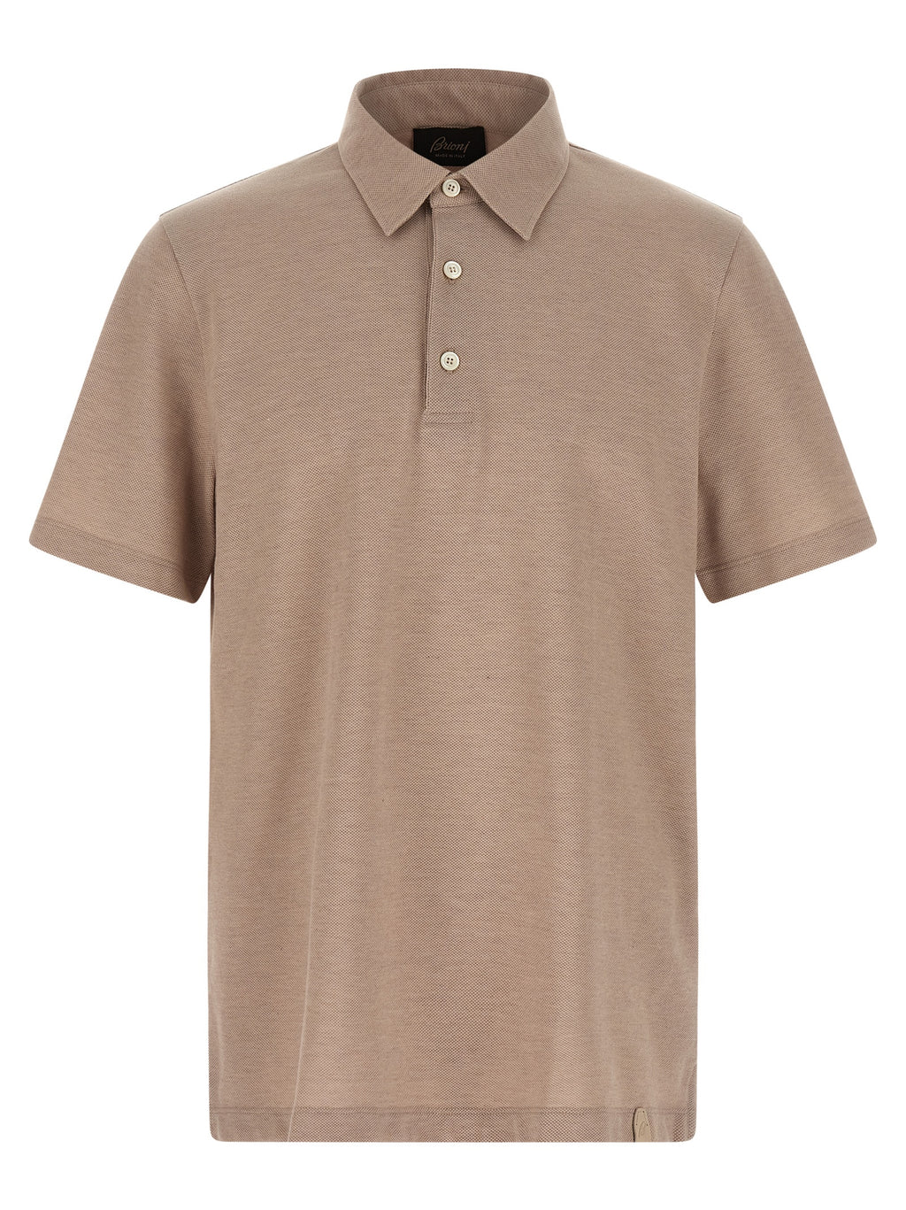 Beige Cotton Polo Shirt