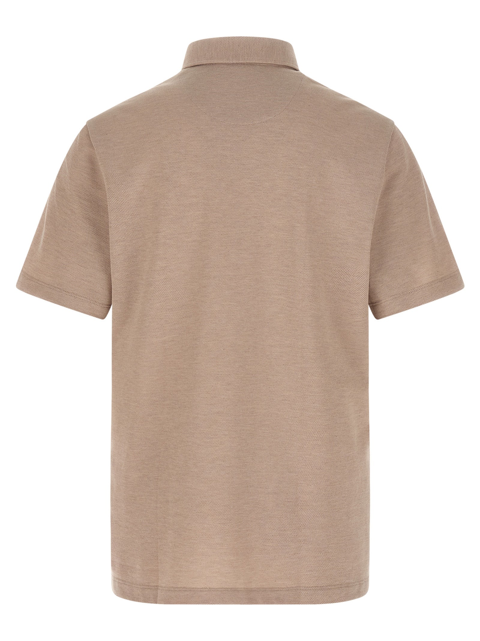 Beige Cotton Polo Shirt