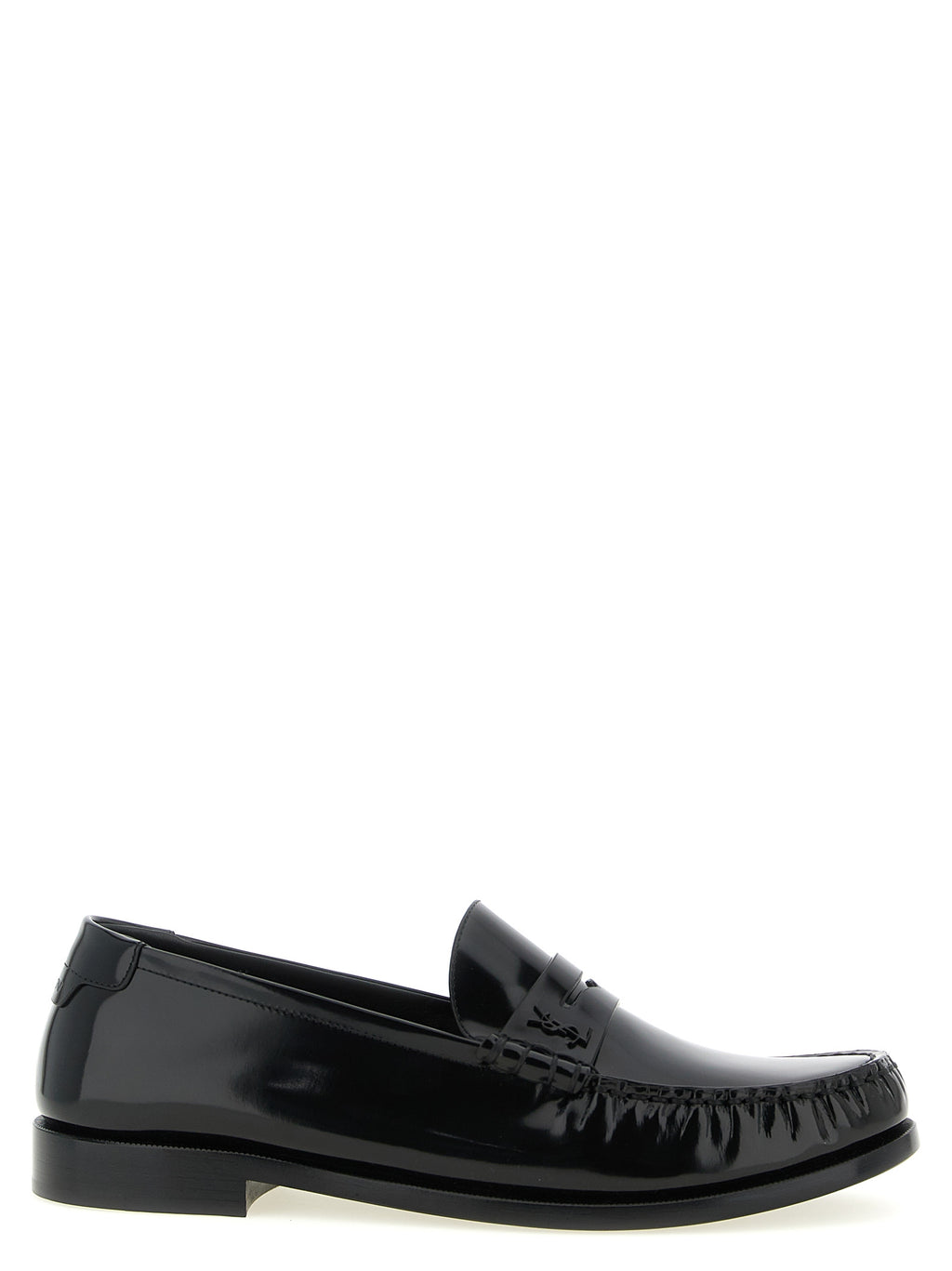 Black Calfskin Slip-On Loafers