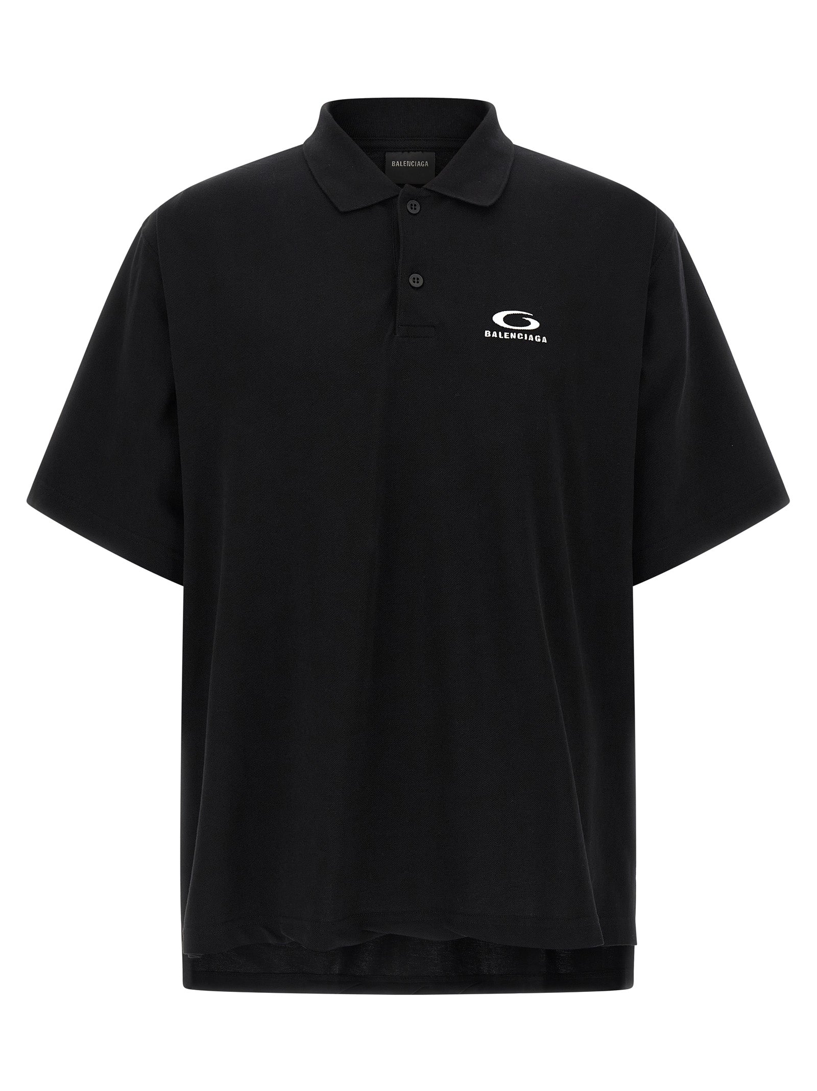 Black Cotton Polo Shirt