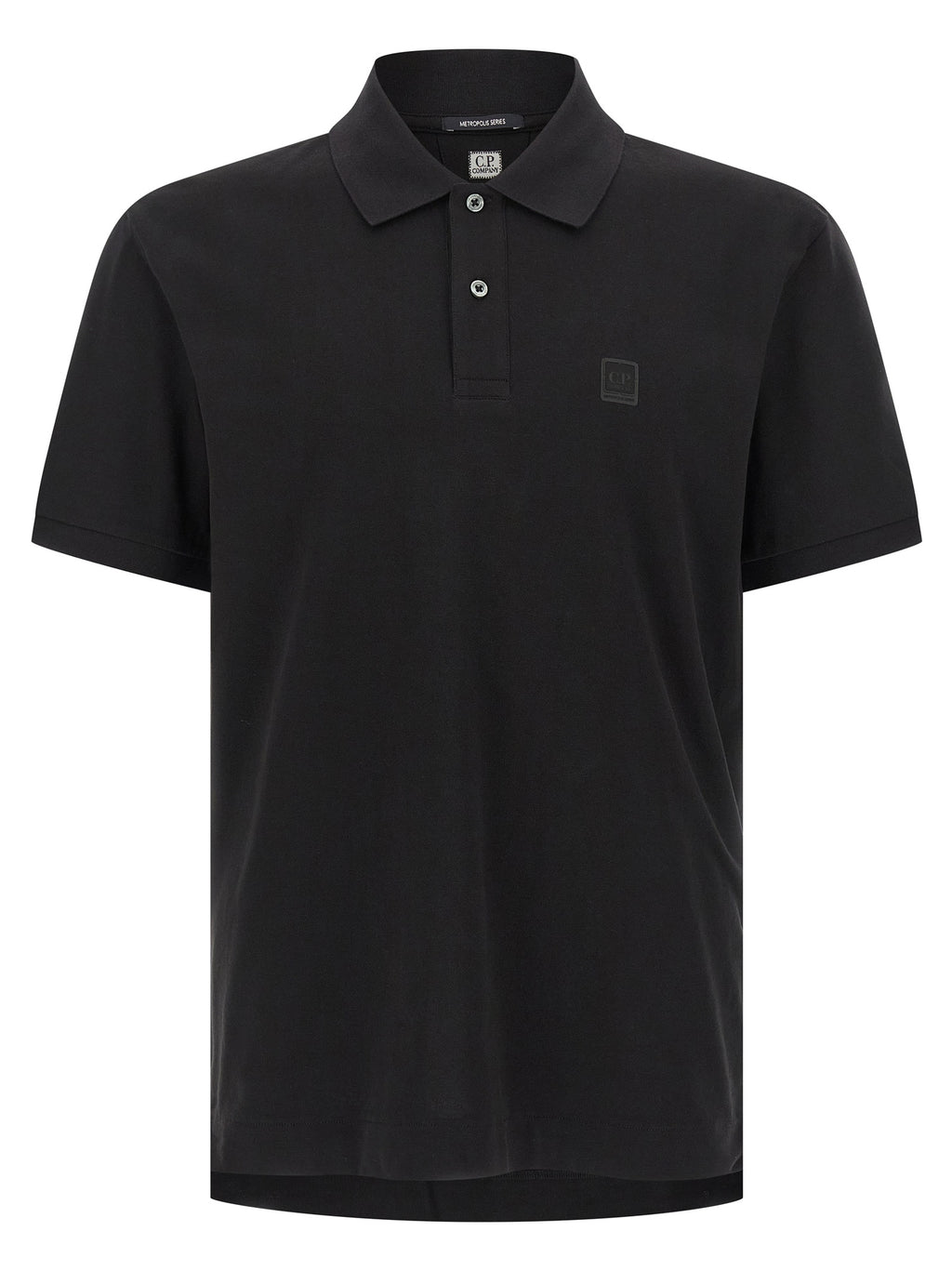 Black Cotton Polo Shirt