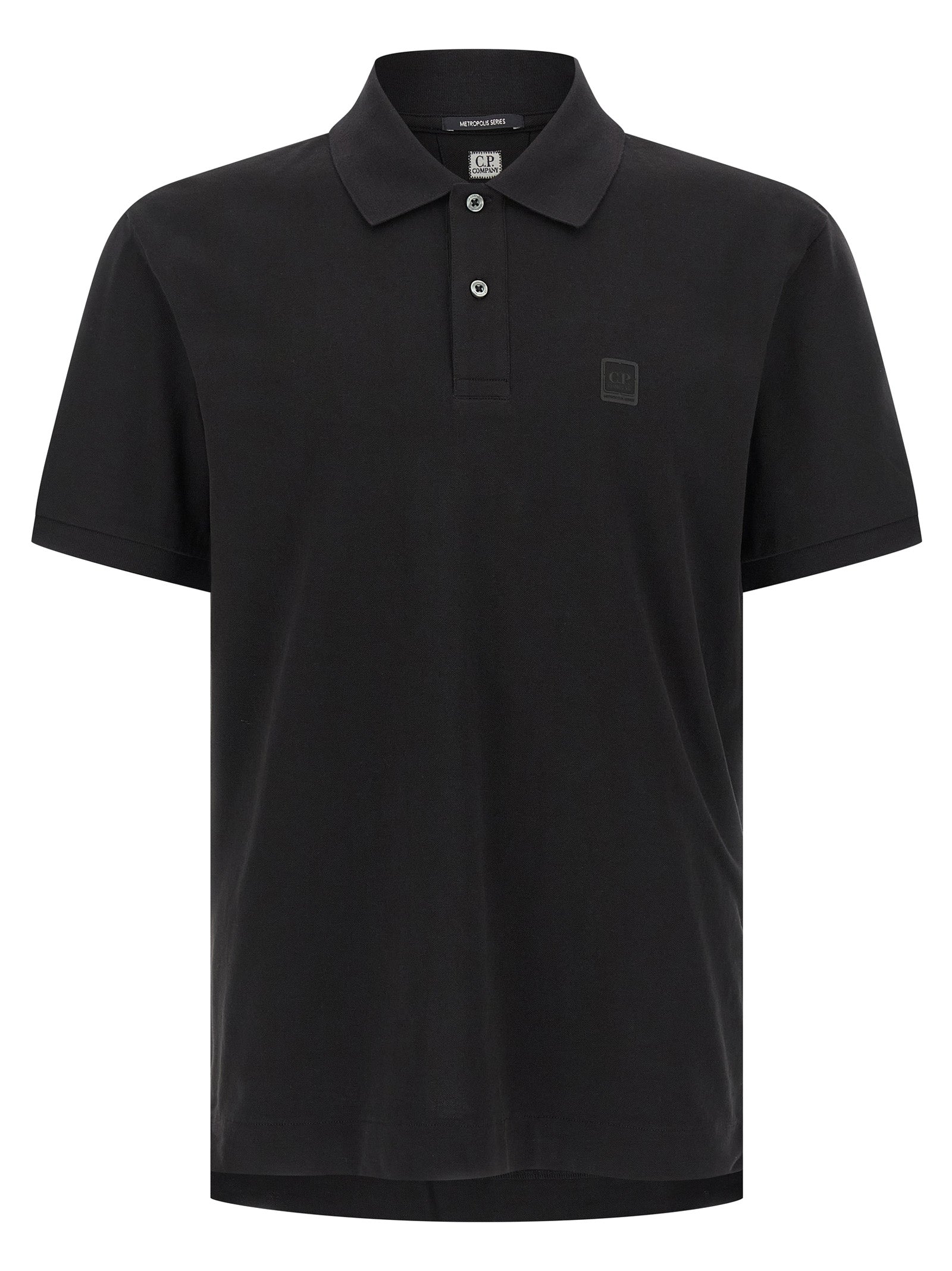 Black Cotton Polo Shirt
