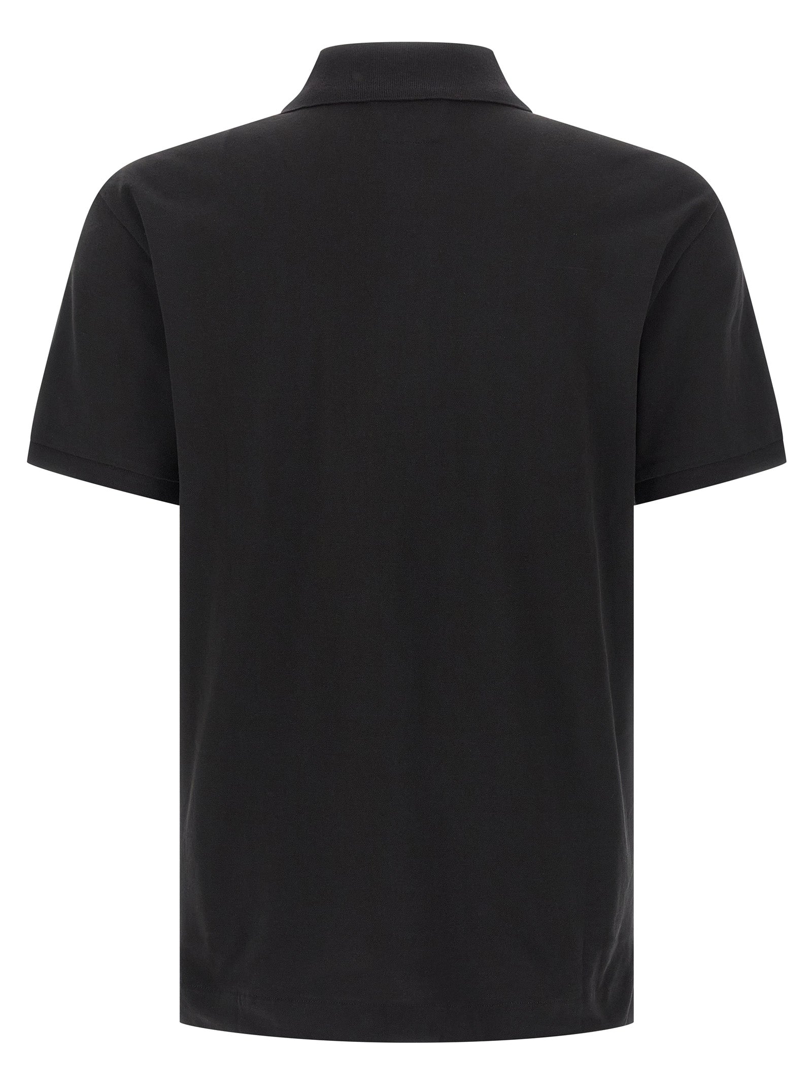 Black Cotton Polo Shirt