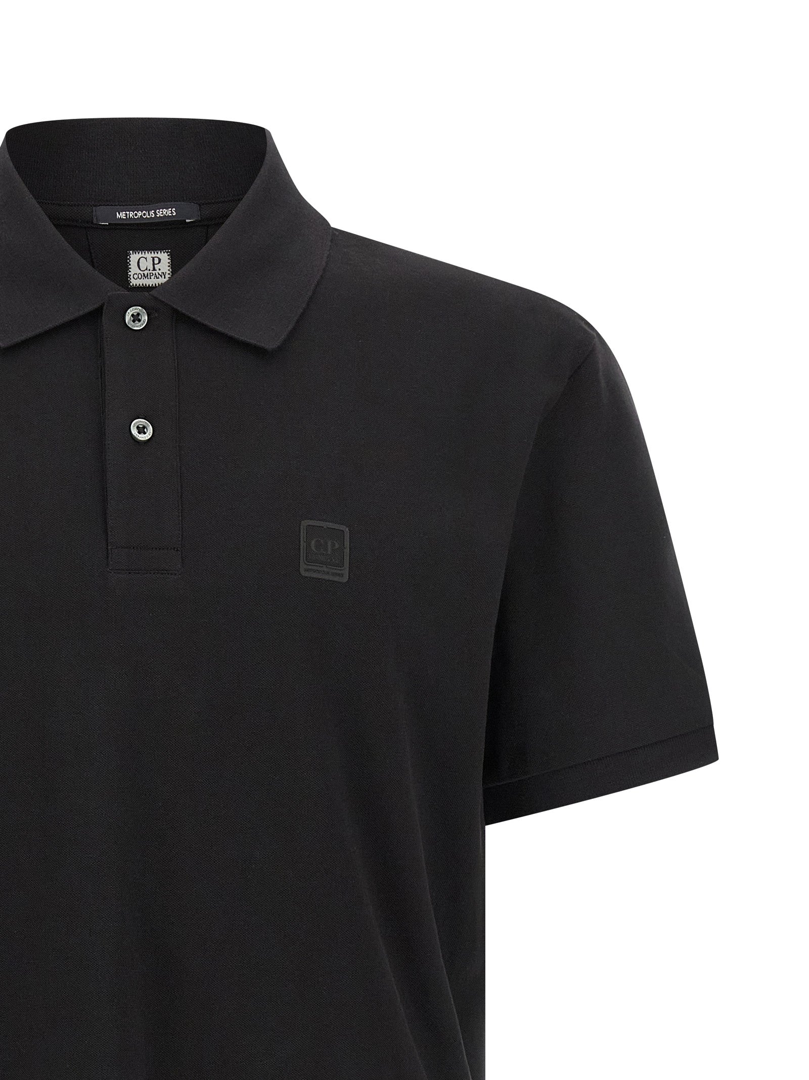 Black Cotton Polo Shirt