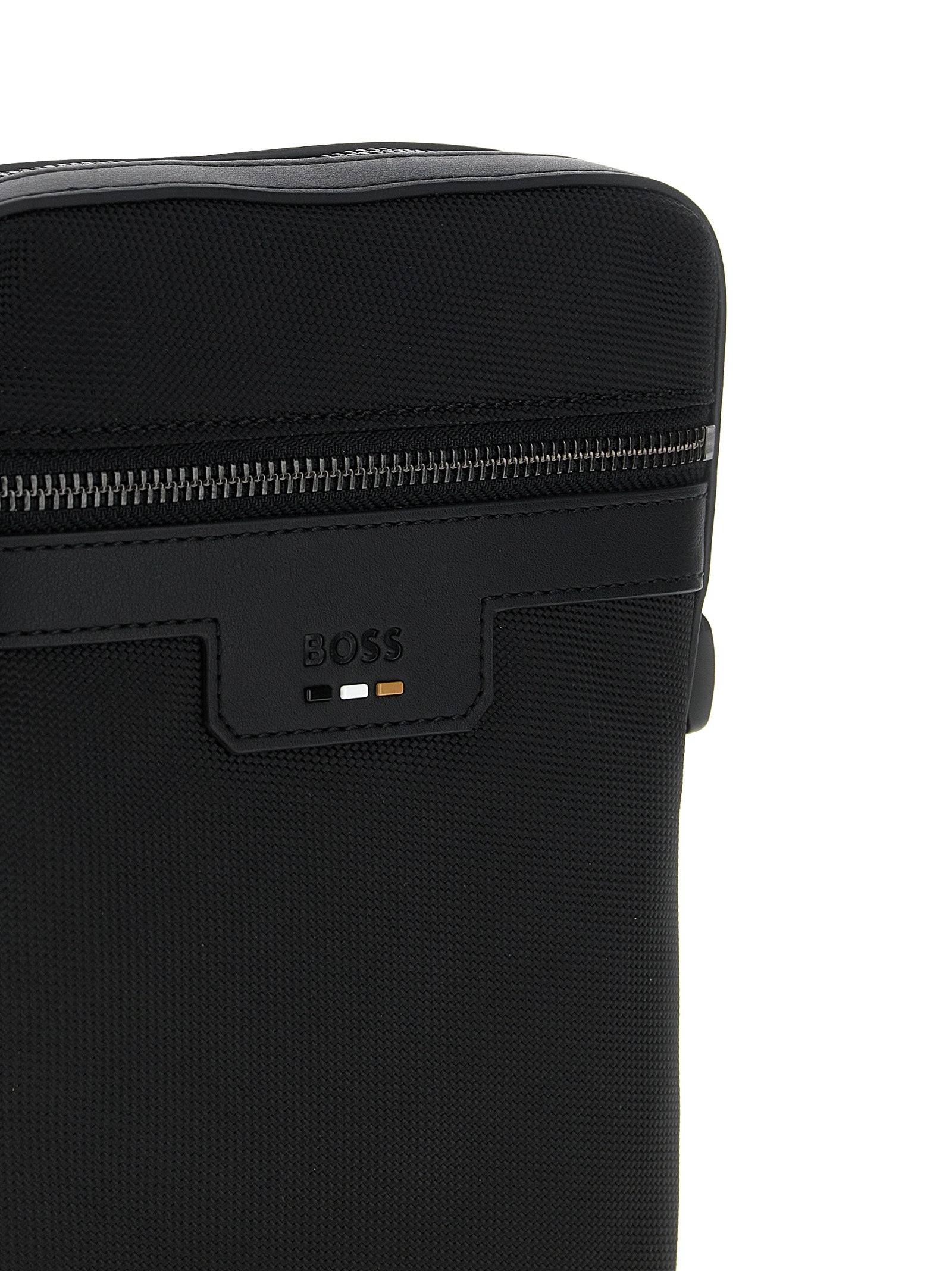 Black Polyester Crossbody Bag