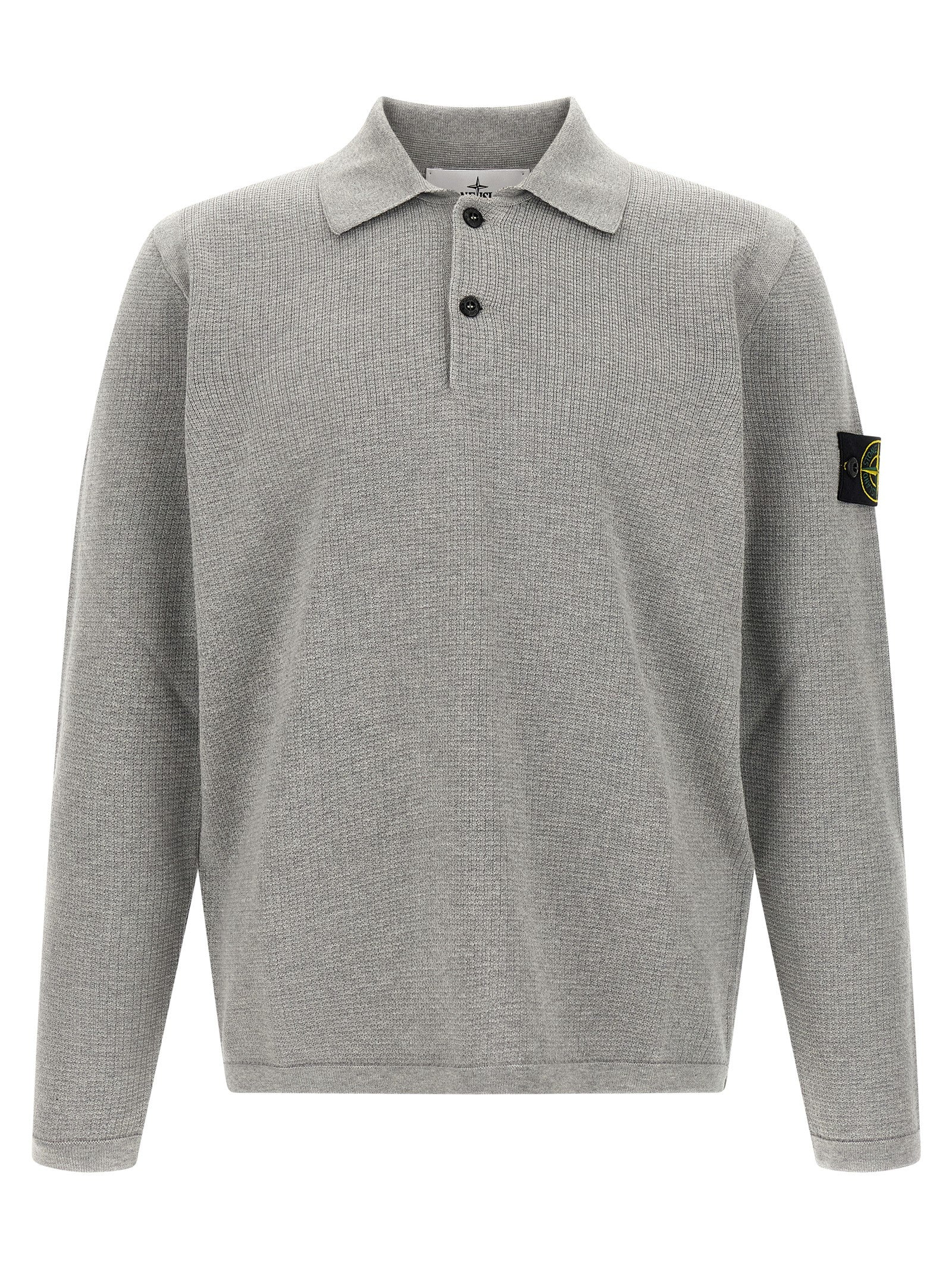 Gray Cotton Polo Shirt