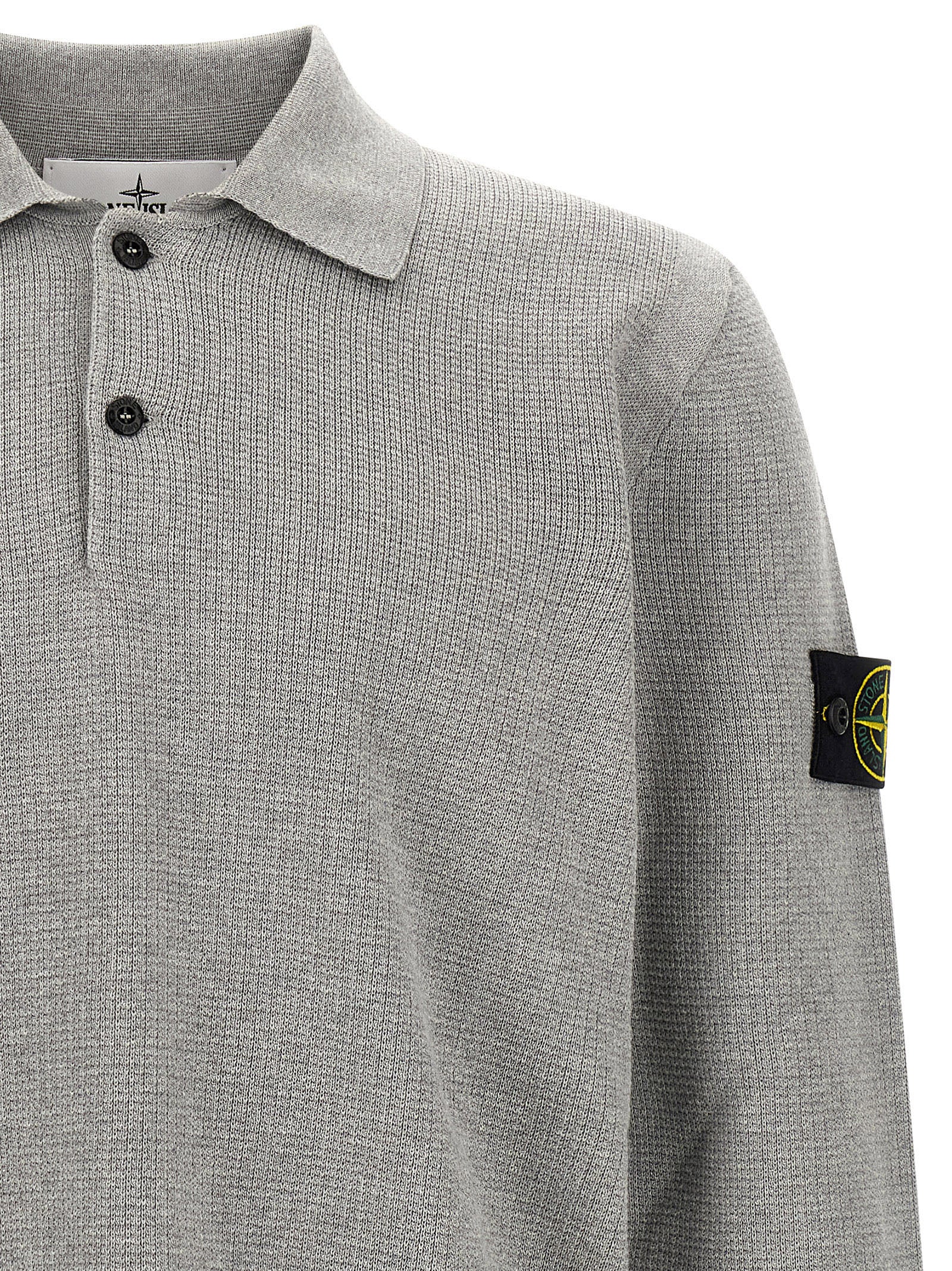 Gray Cotton Polo Shirt