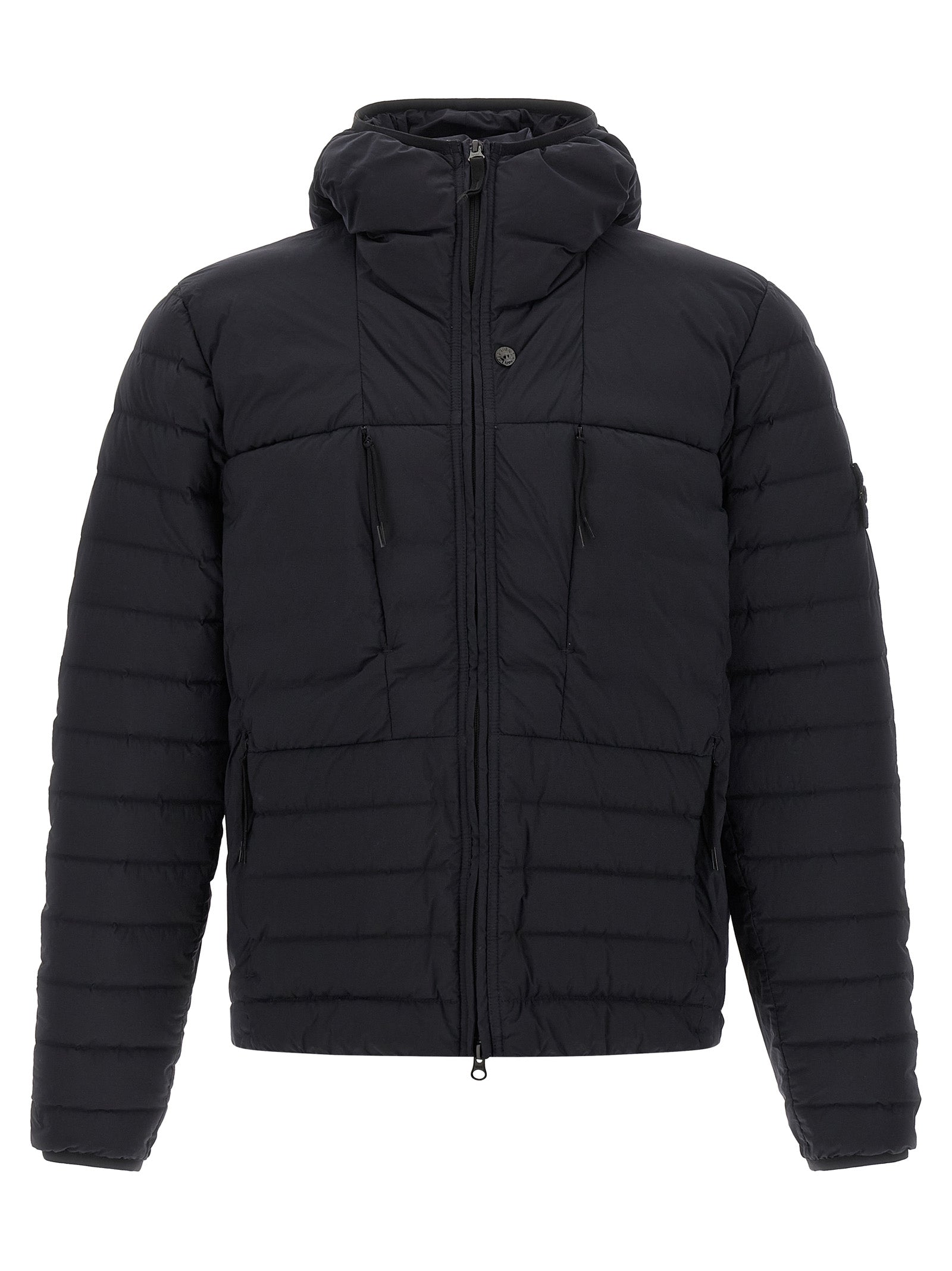 Blue Polyamide Full-Length Jacket