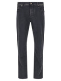 Gray Cotton Straight-Leg Jeans