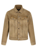 Beige Cotton Denim Jacket