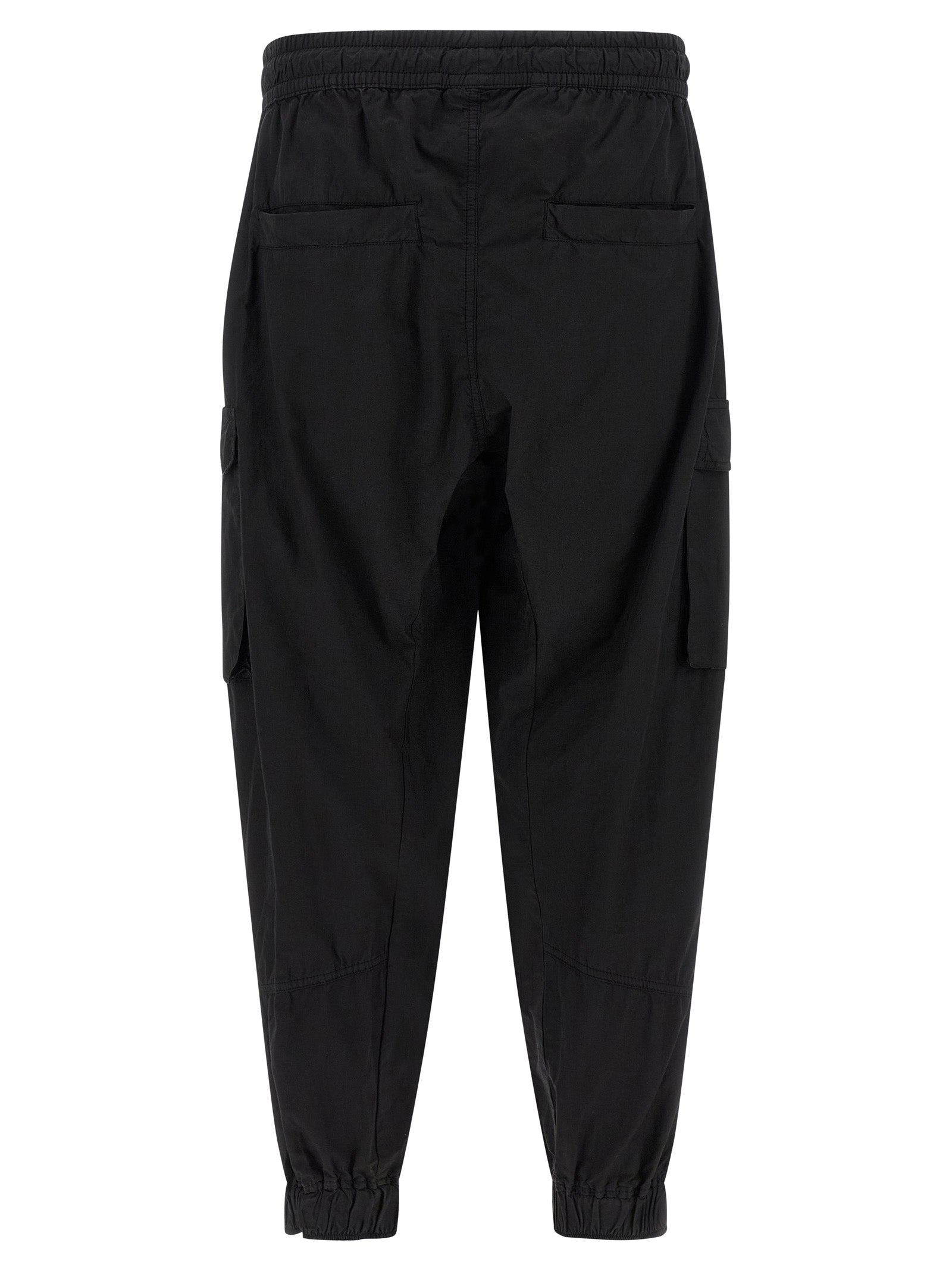 Black Organic Cotton Cargo Pants