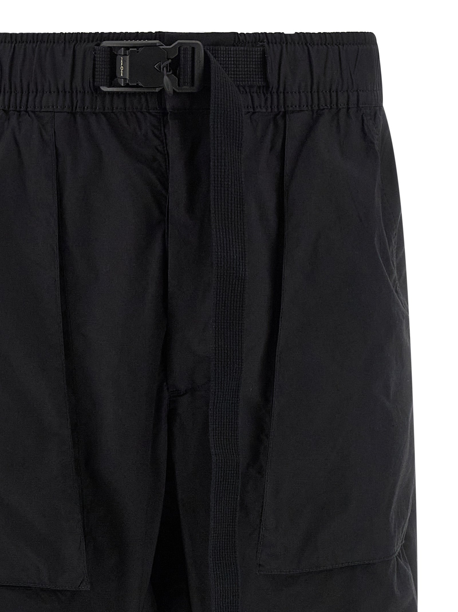 Black Cotton Athletic Pants