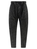 Black Cotton Casual Pants