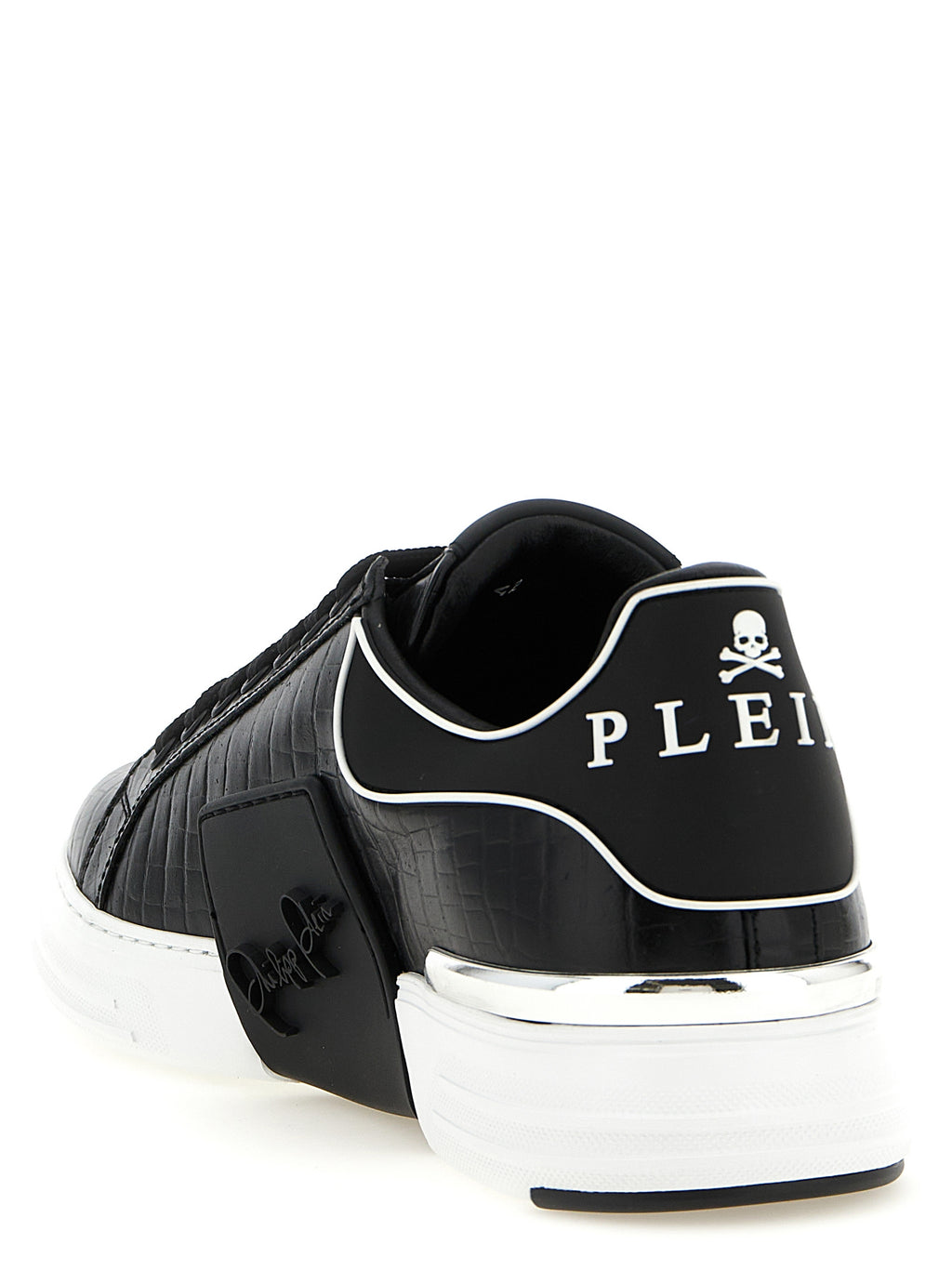 Black Cowhide Low Top Sneakers