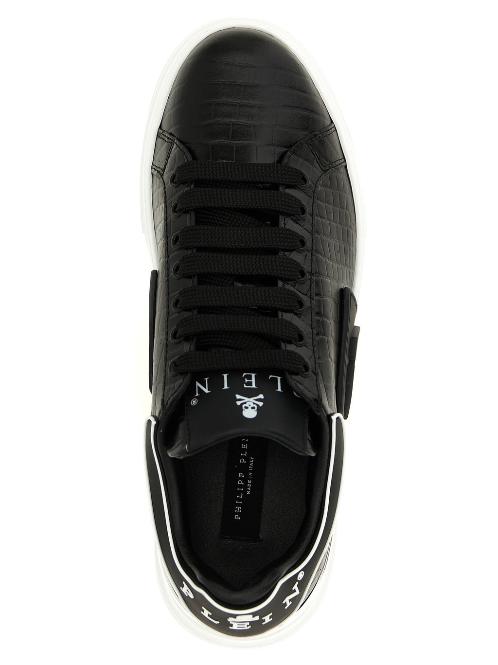 Black Cowhide Low Top Sneakers