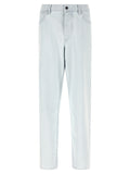 Blue Cotton Straight-Leg Jeans