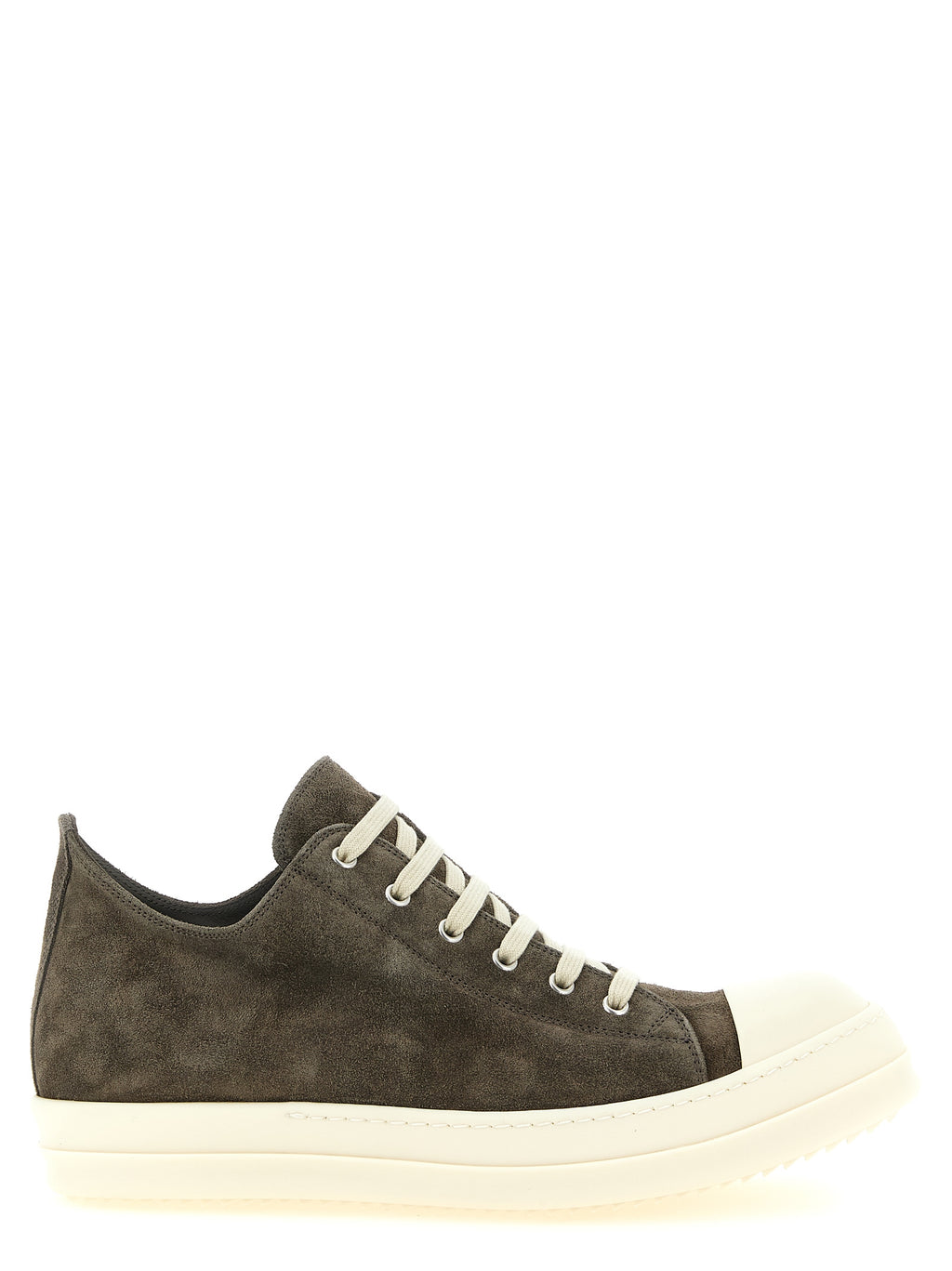 Gray Calfskin Low Top Sneakers