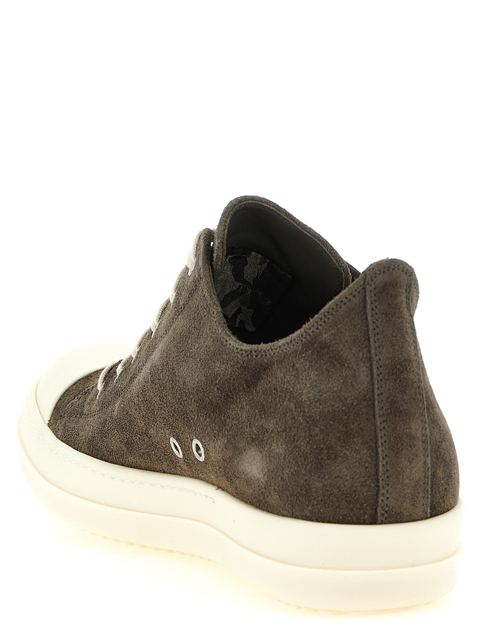 Gray Calfskin Low Top Sneakers