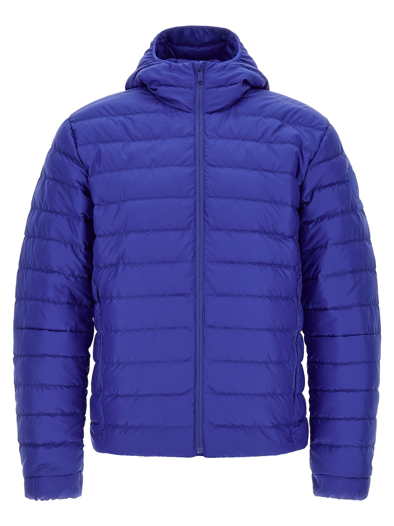 Blue Polyamide Full-Length Jacket