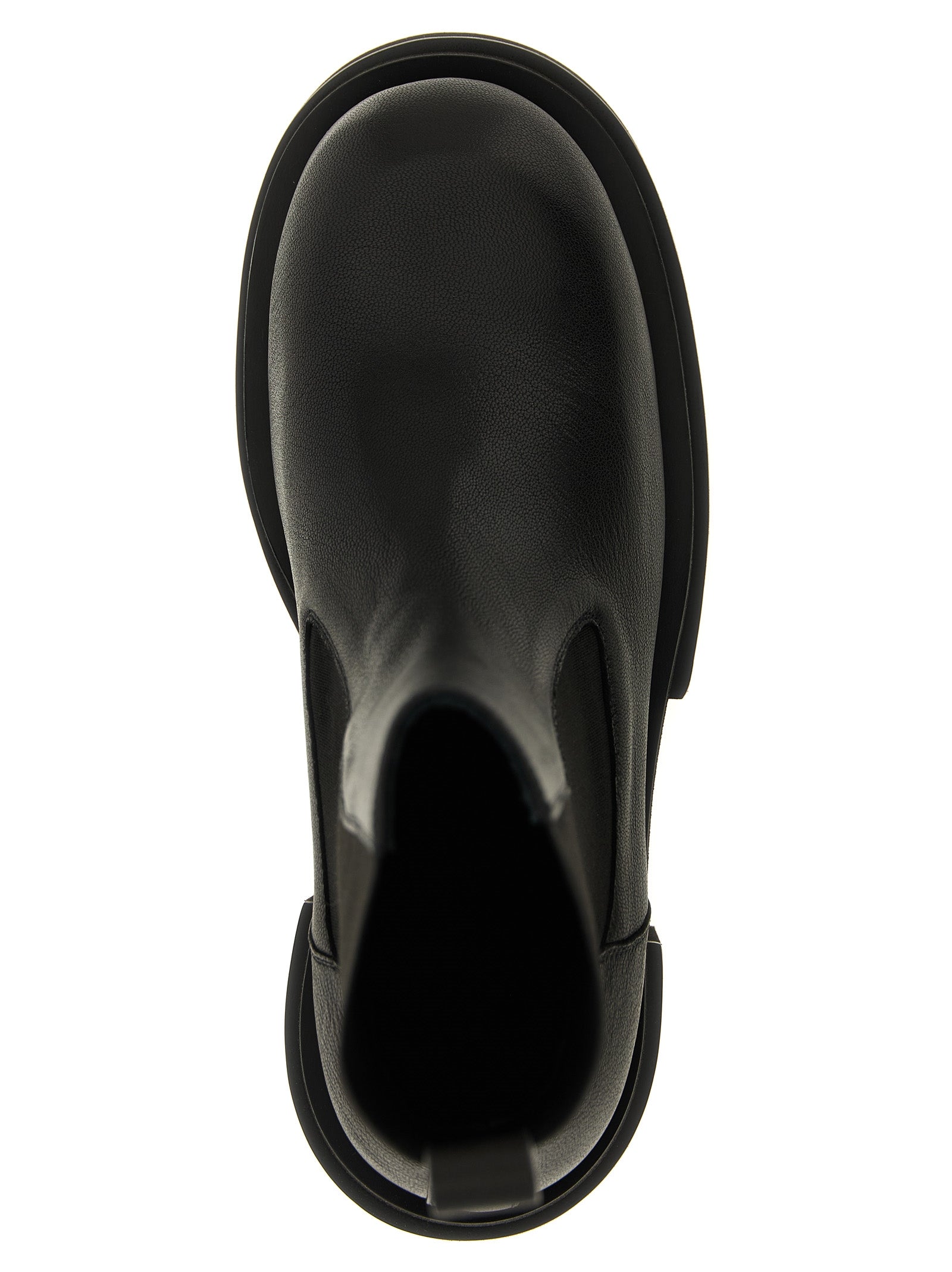 Black Goatskin Ankle Boots