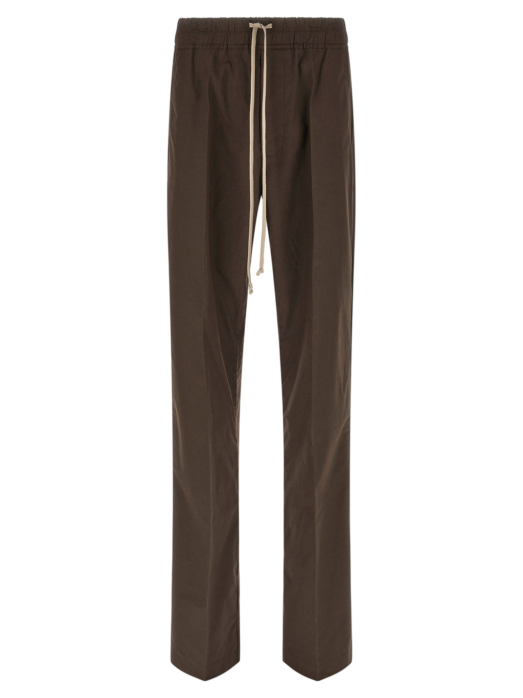 Brown Cotton Casual Pants