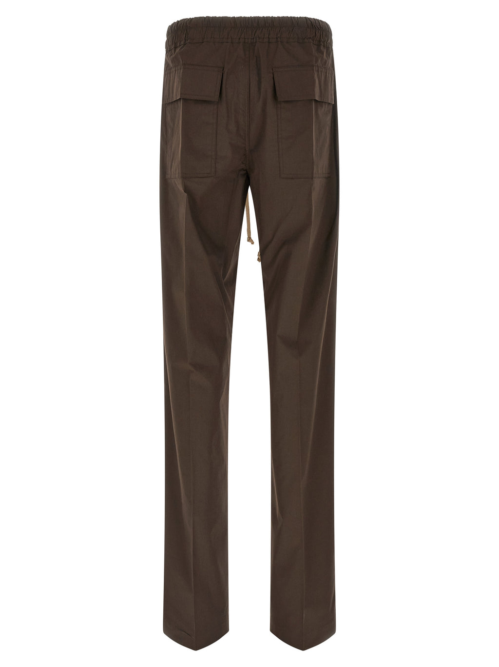 Brown Cotton Casual Pants