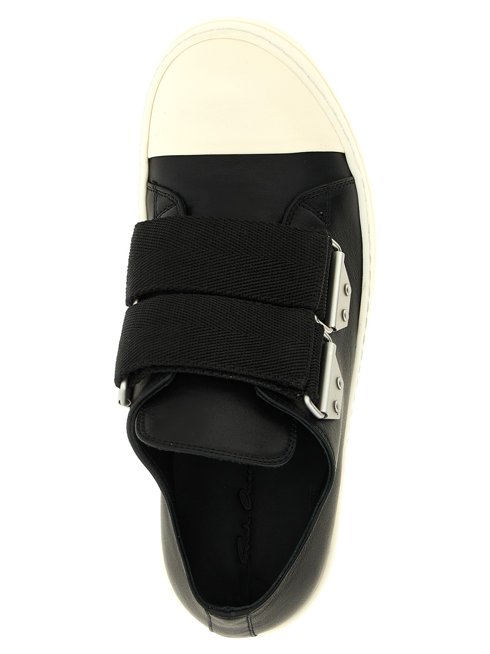 Black Cowhide Low Top Sneakers