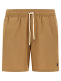 Beige Polyester Shorts