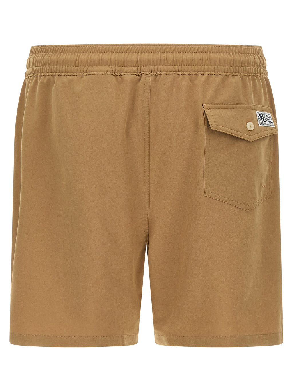 Beige Polyester Shorts