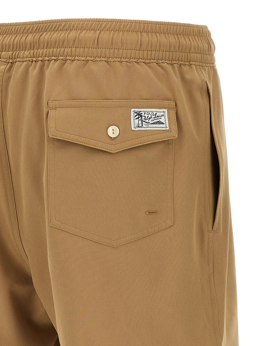 Beige Polyester Shorts