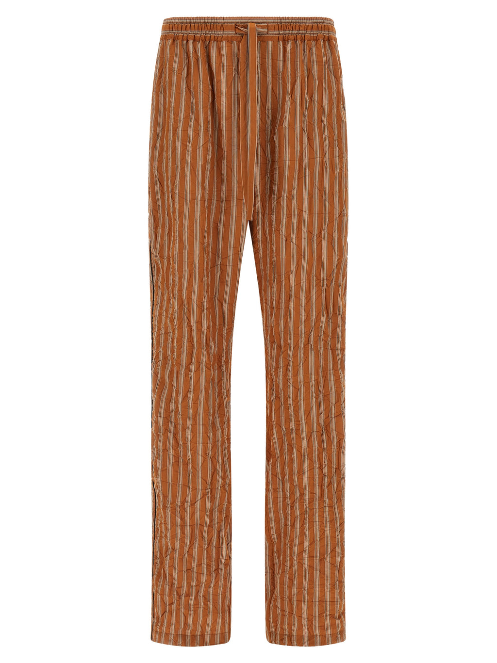 Brown Viscose Casual Pants
