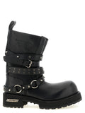 Black Calfskin Ankle Boots