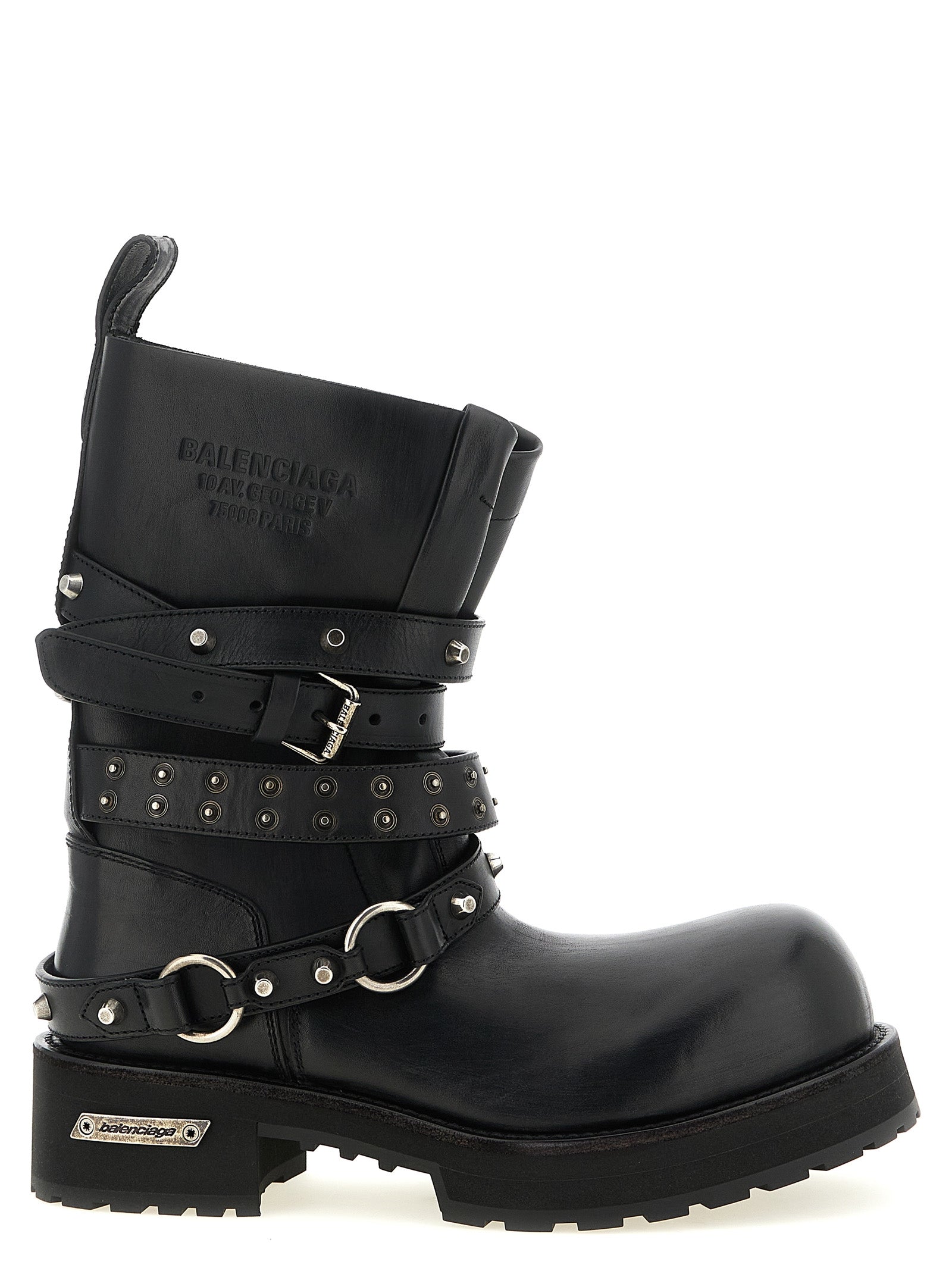 Black Calfskin Ankle Boots
