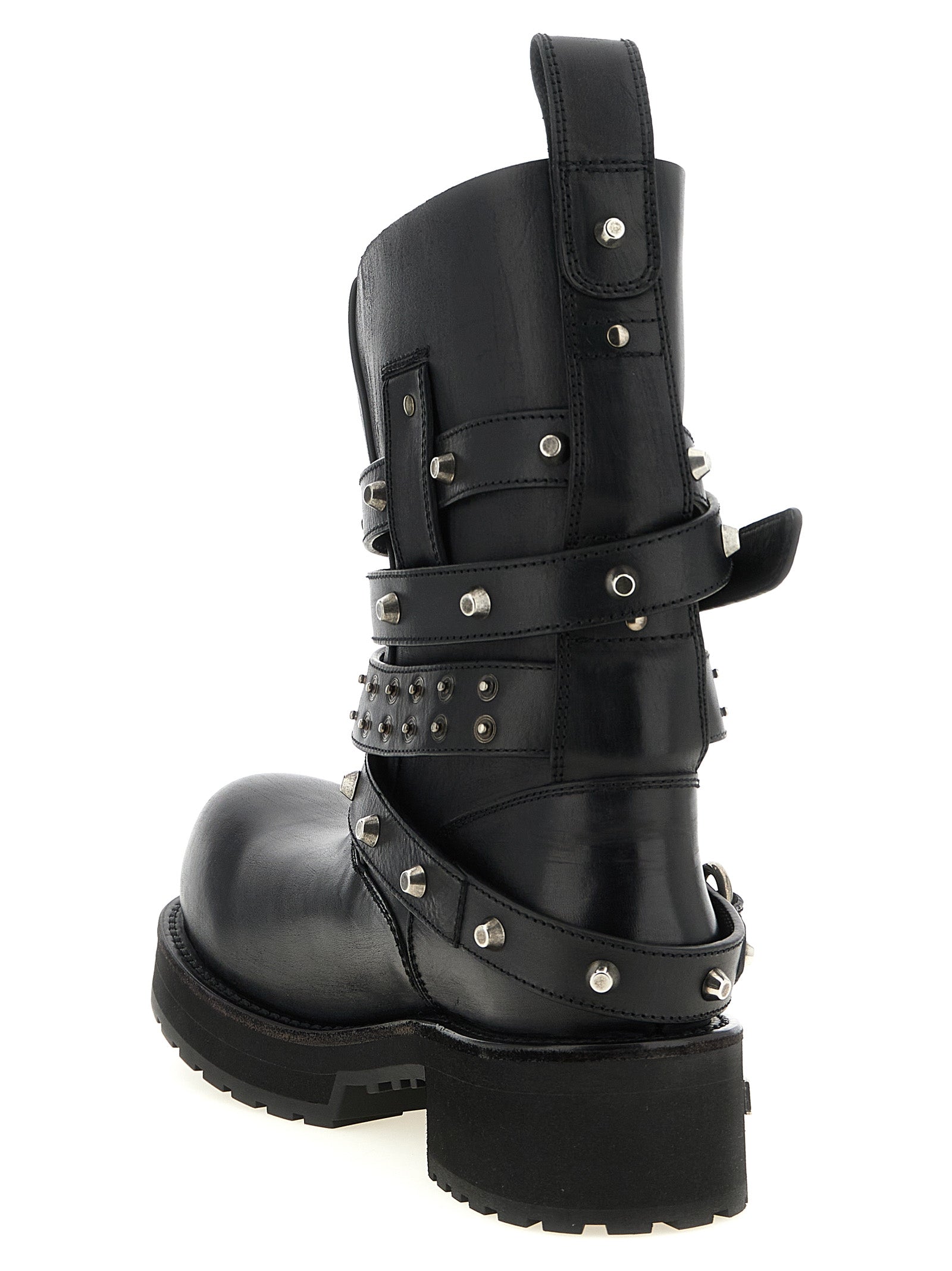 Black Calfskin Ankle Boots