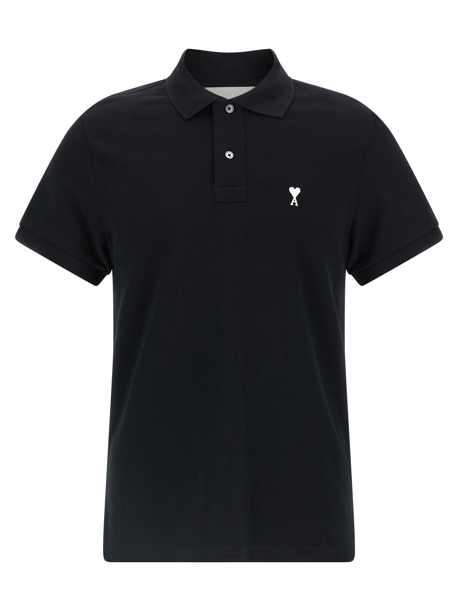 Black Cotton Polo Shirt