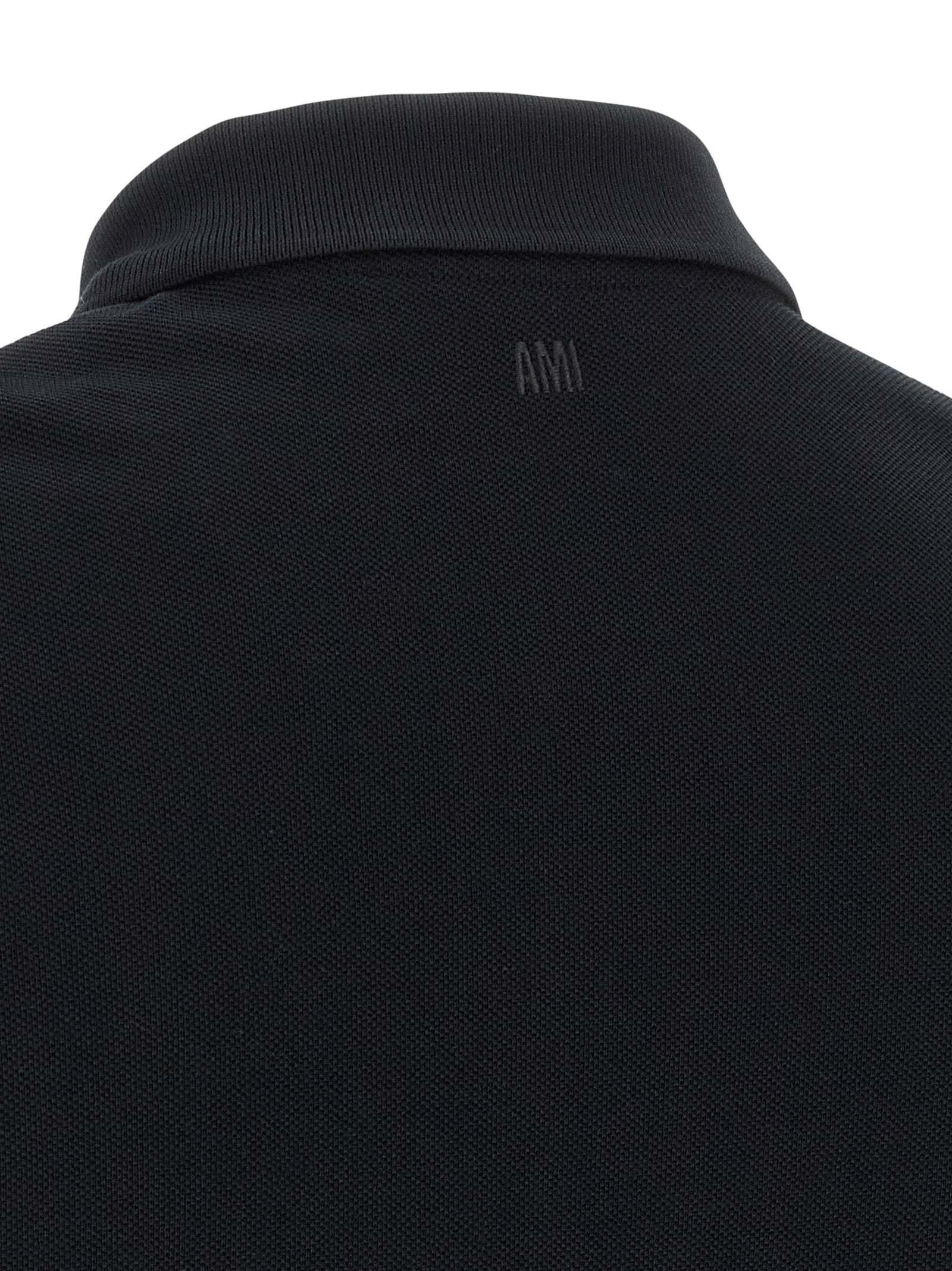 Black Cotton Polo Shirt